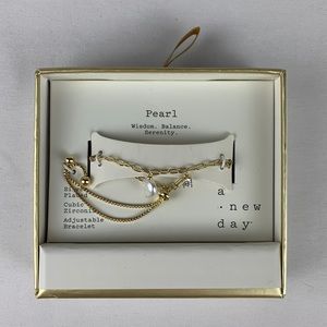 Pearl Silver Plated Cubic Zirconia Bracelet - A New Day